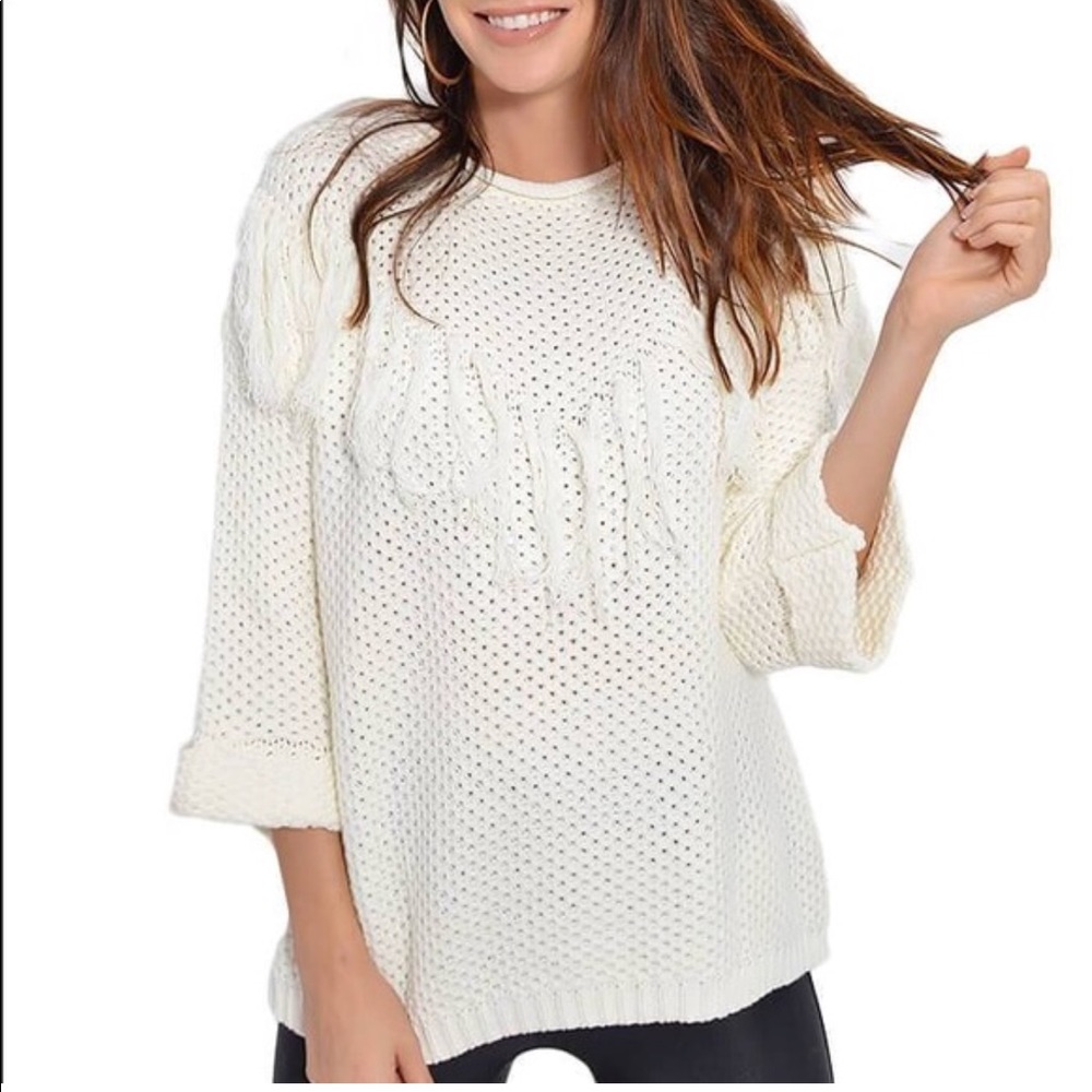 NWT - Laju Stitch Fix Fringe Sweater